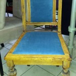 piskowana stolarka krzesła i turkusowa tkanina  wyk własne TAPICERSTWO ŁÓDŹ